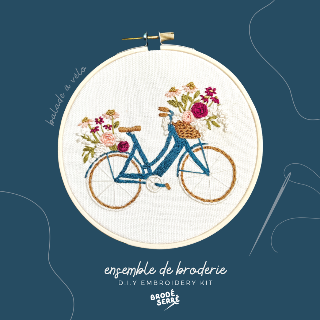 Kit de broderie DIY - Balade en vélo