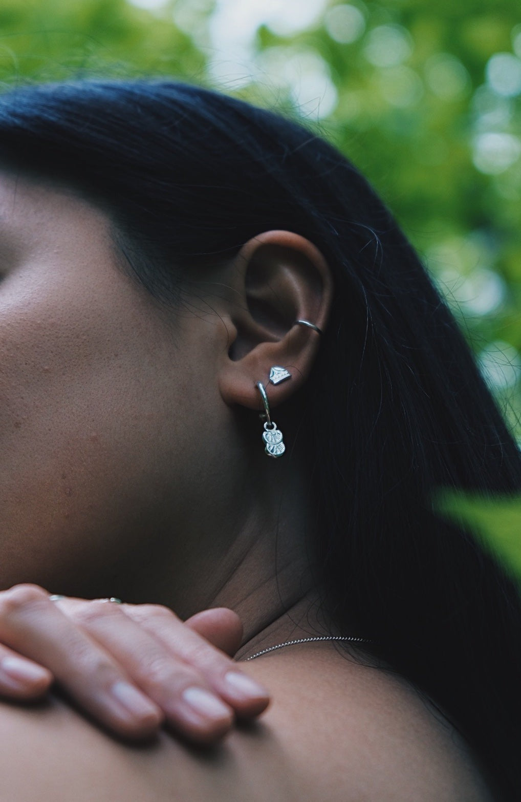 Petits hoops pendentif coquillage - Boutique Articho