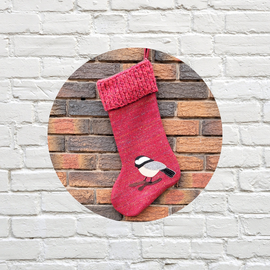 Bas de Noël - mésange - Boutique Articho