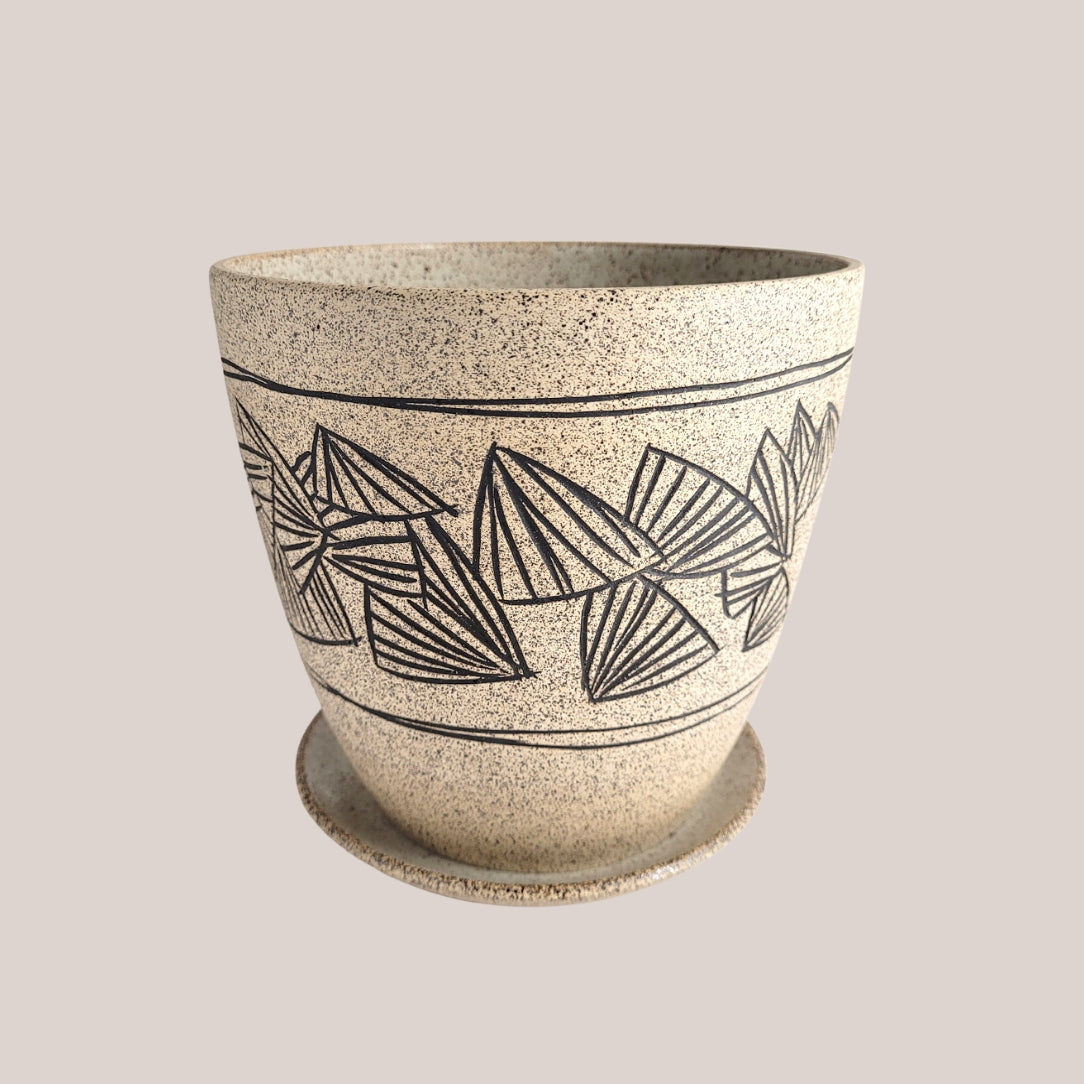 Cache-pot avec soucoupe - 6 pouces - Boutique Articho