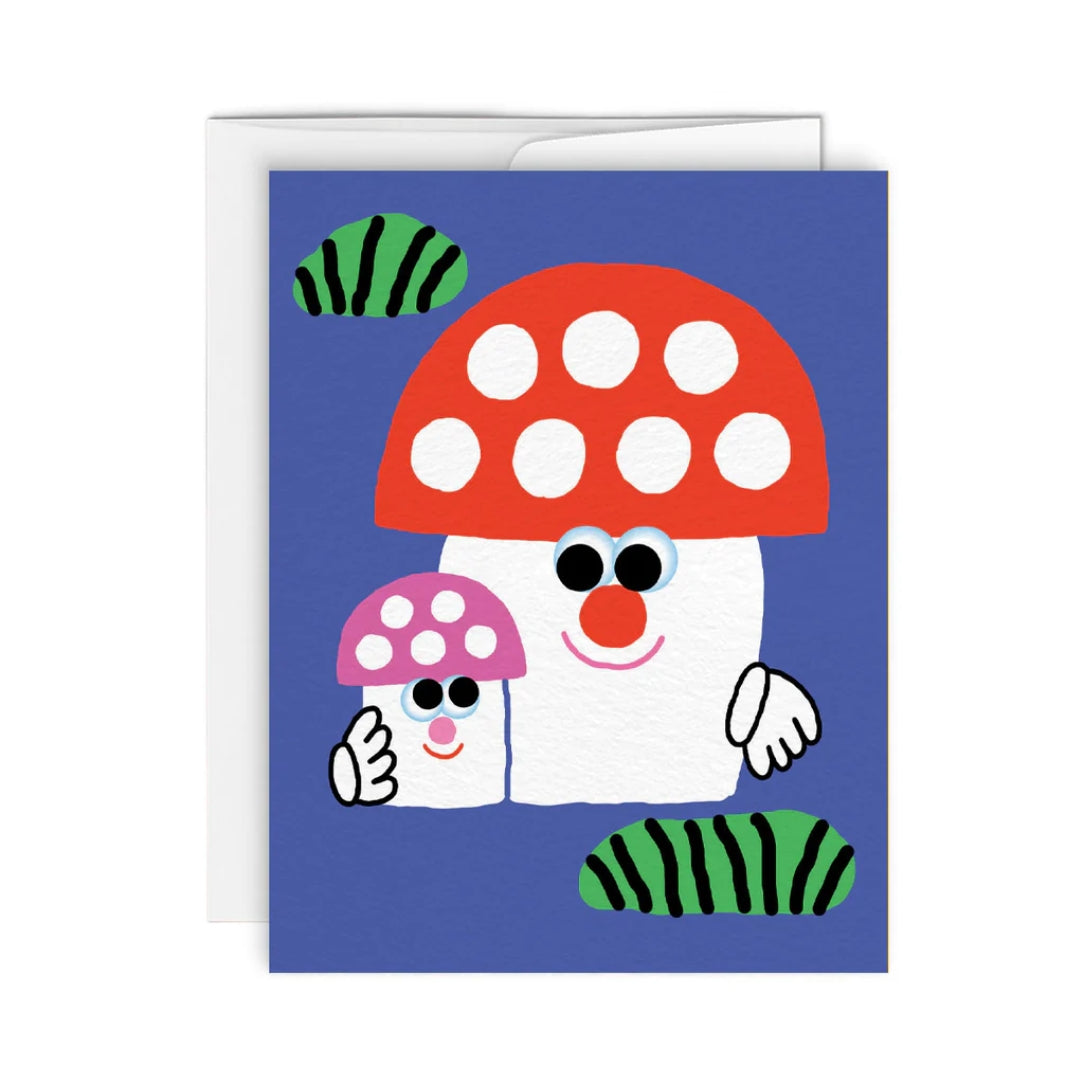 Famille de champignons - carte de souhaits - Boutique Articho