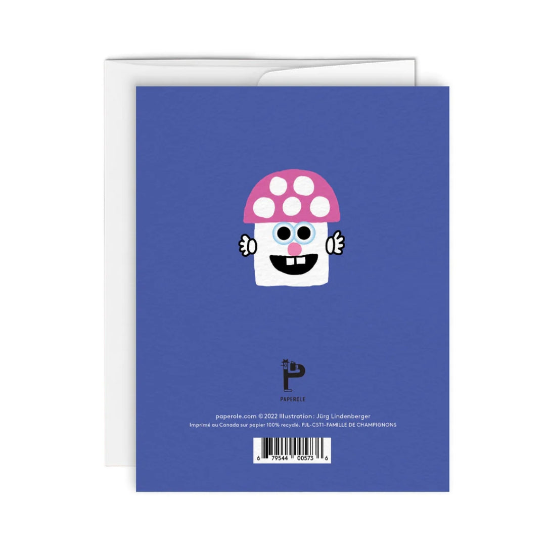 Famille de champignons - carte de souhaits - Boutique Articho