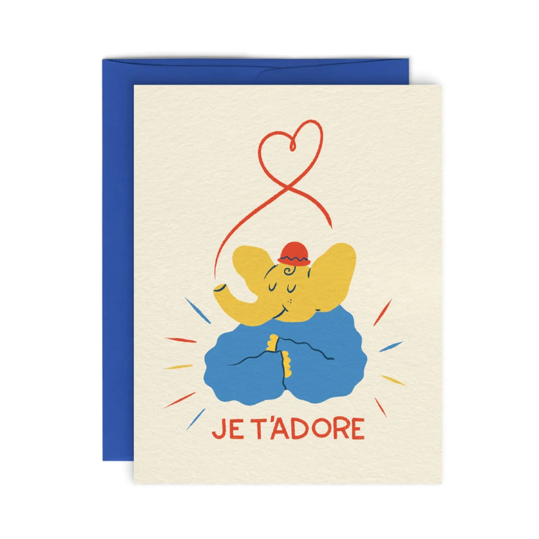 Je t'adore - carte de souhaits - Boutique Articho