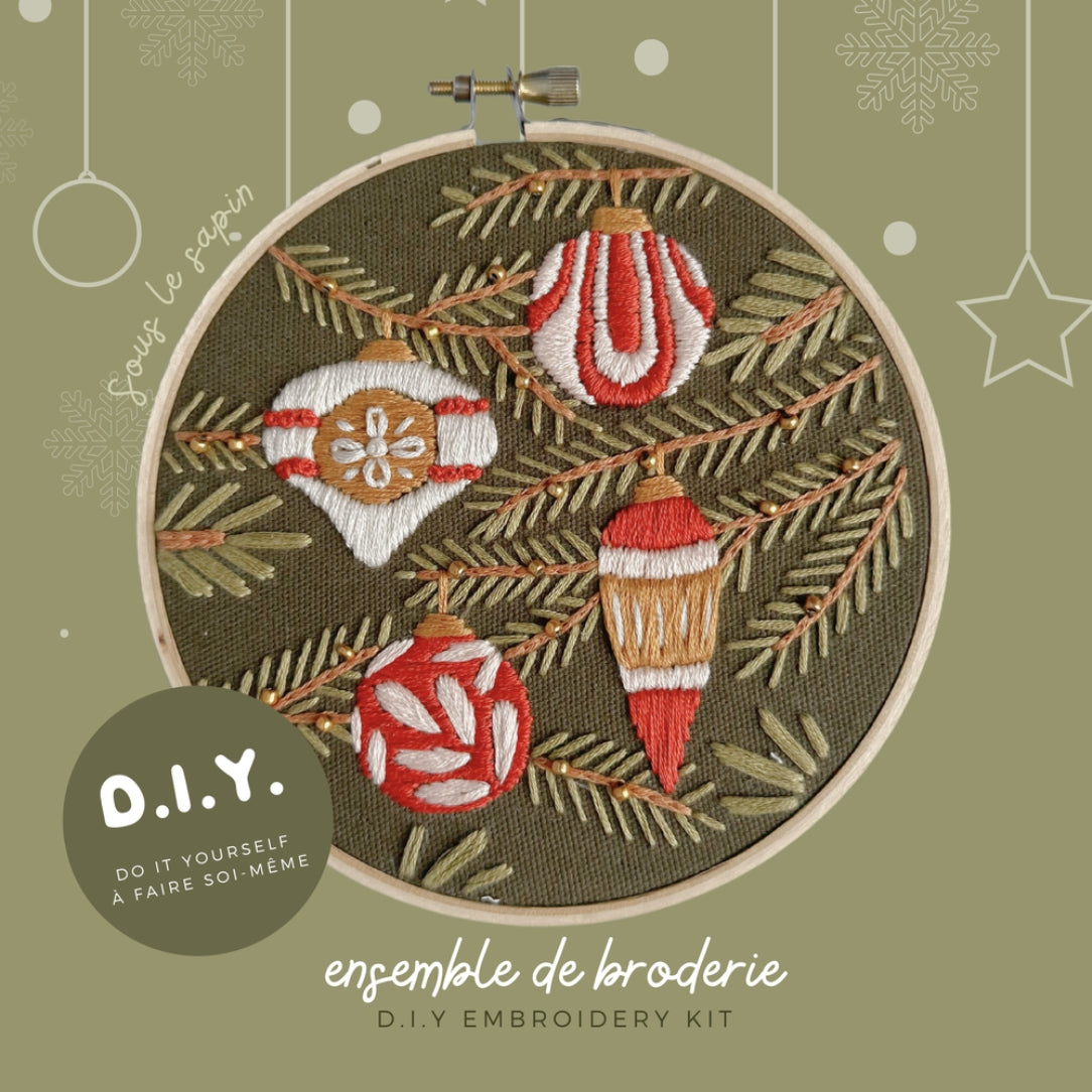 Kit de broderie DIY - Dans le sapin - Boutique Articho