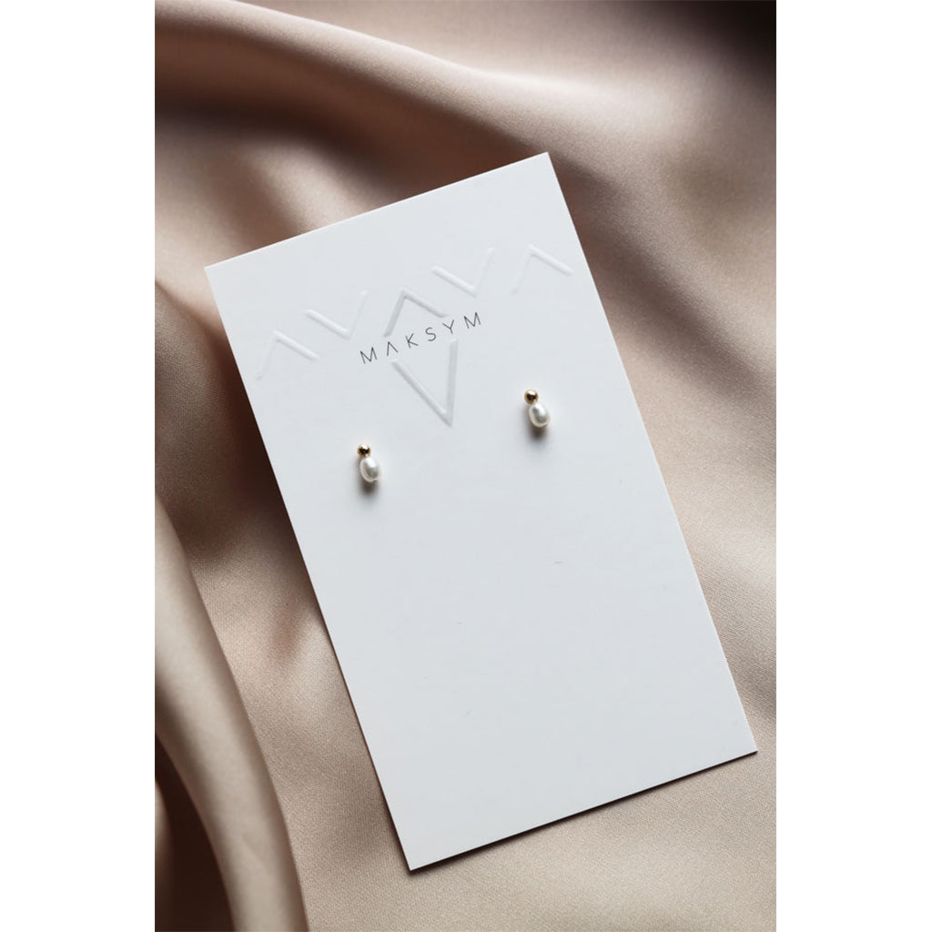 Boucles d'oreilles mini puce + perle - Boutique Articho