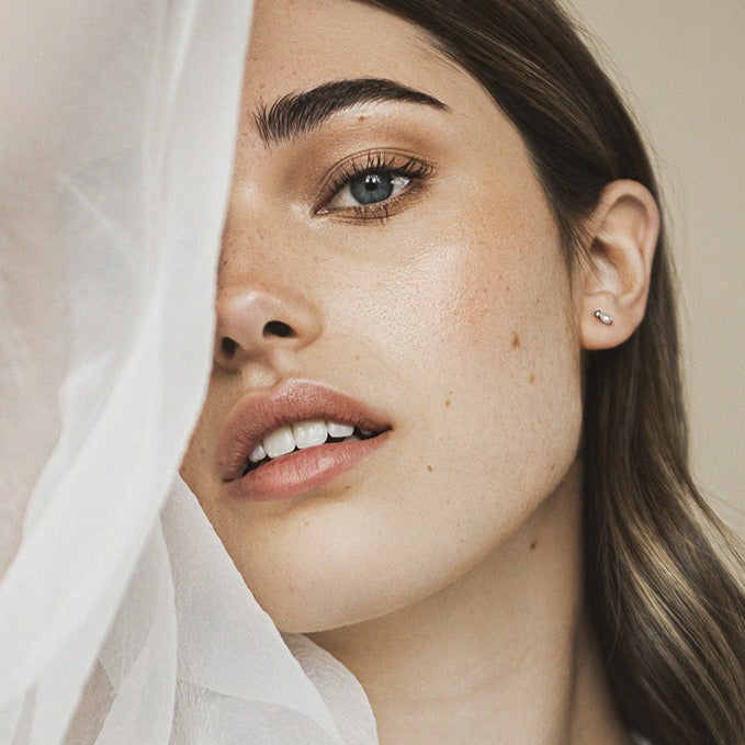 Boucles d'oreilles mini puce + perle - Boutique Articho