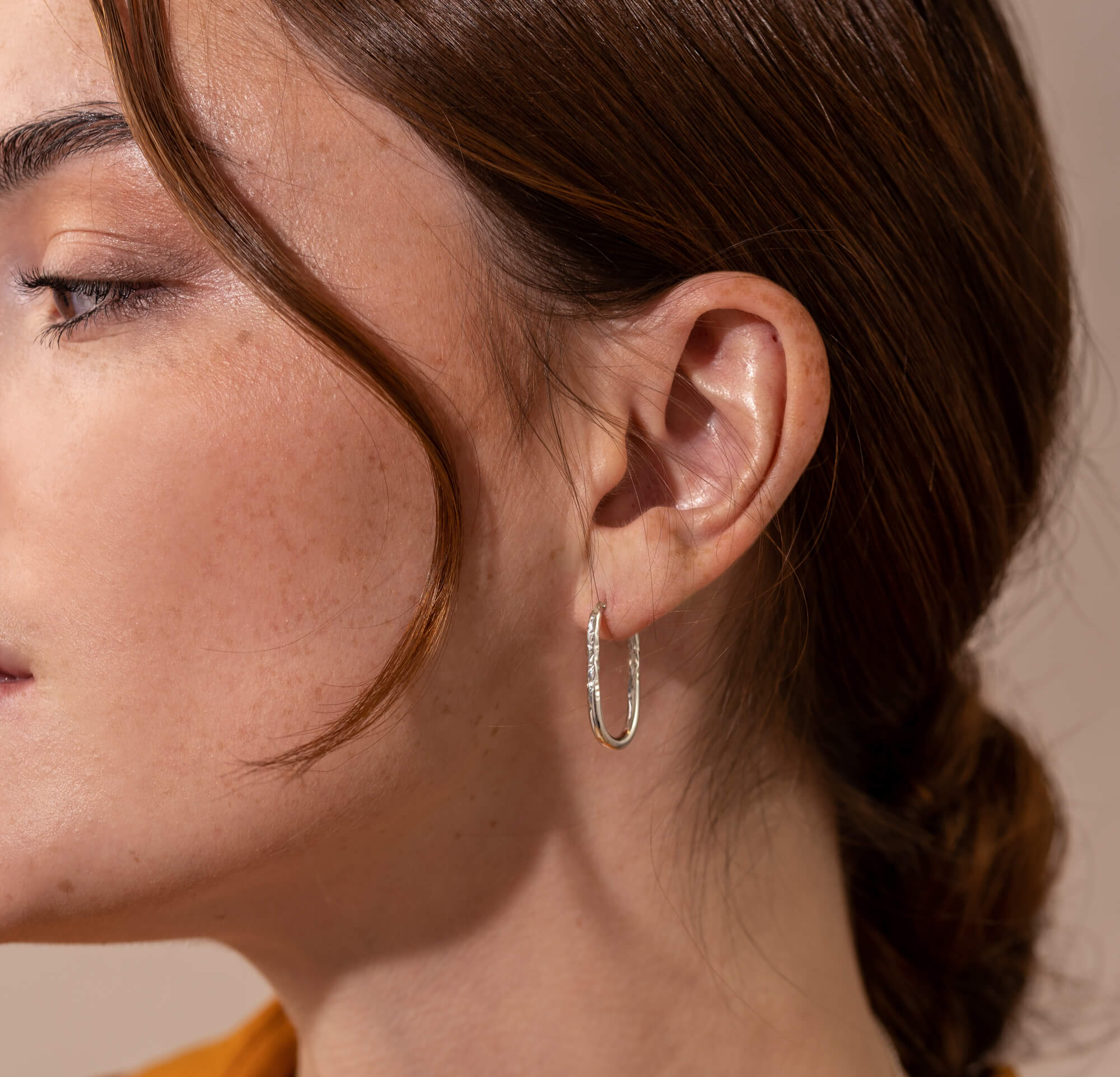 Anneaux ovales texturés - IRMA - Boutique Articho