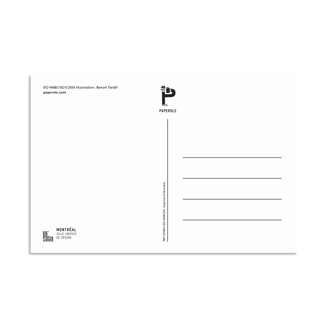 Go Habs Go - carte postale - Boutique Articho