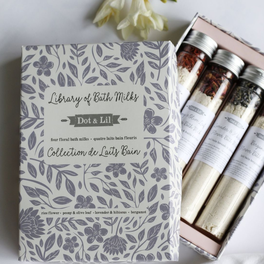 Dot&Lil - coffret cadeau - 4 laits de bain - Boutique Articho