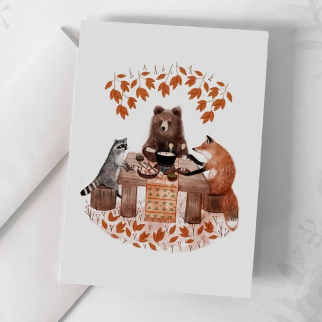 Carte de souhaits - La fondue - Boutique Articho