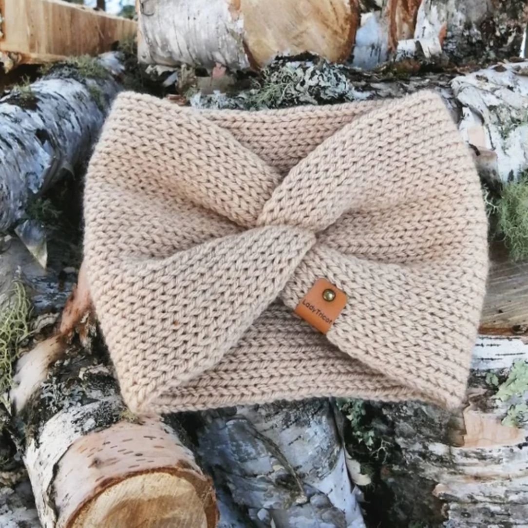 Bandeau Tremblant en tricot - Beige - Boutique Articho