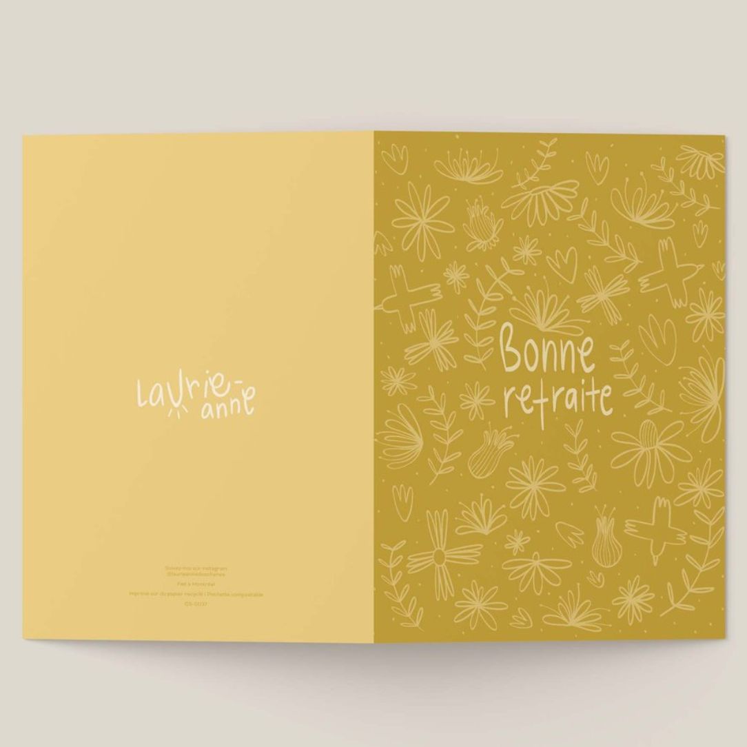 Carte souhait grand format - Bonne retraite - Boutique Articho