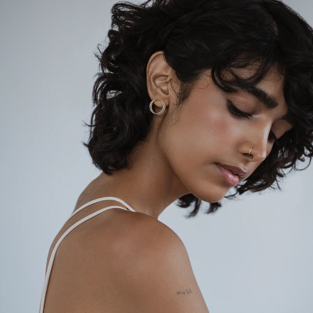 BO anneaux 2 tons croisés - Boutique Articho