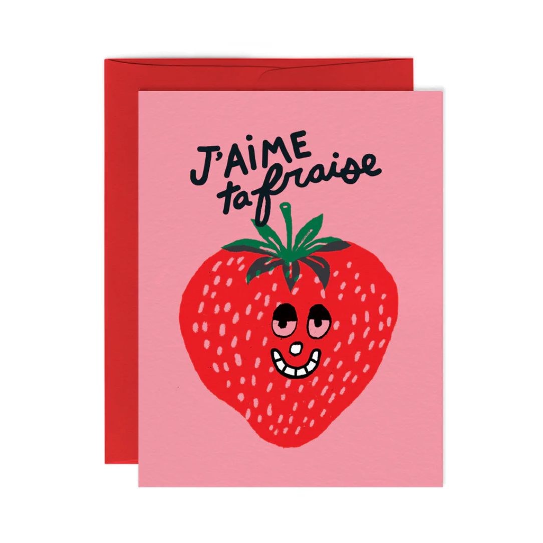 Fraise - carte de souhaits - Boutique Articho