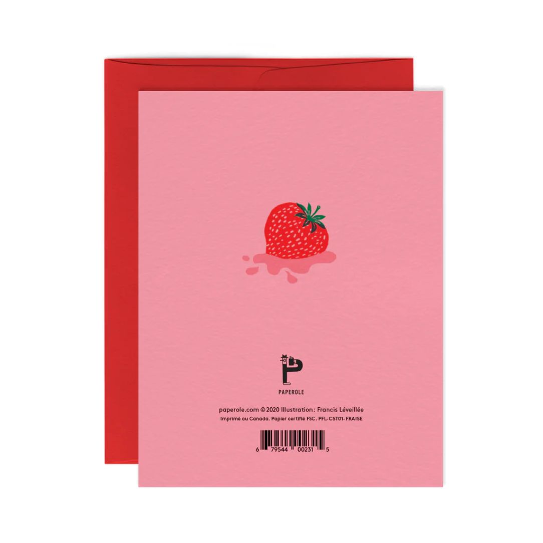 Fraise - carte de souhaits - Boutique Articho