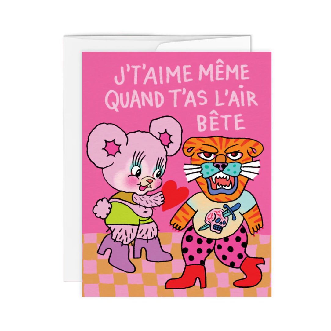 Amour bête - carte de souhaits - Boutique Articho