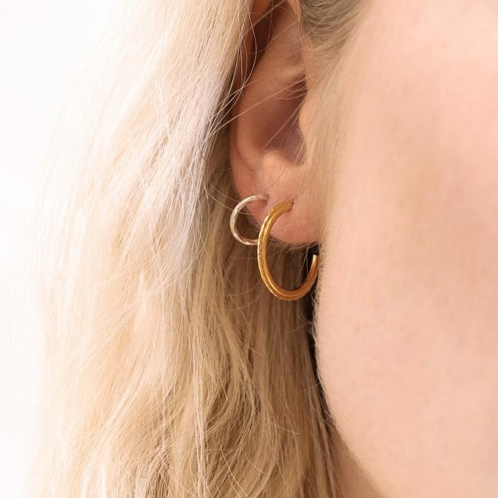 Boucles d'oreilles - petites créoles - Boutique Articho