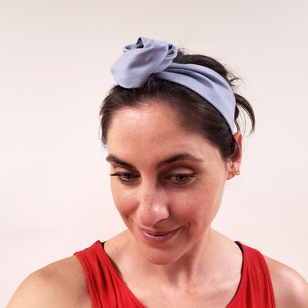 Bandeau à torsader - Bleu & encre - Boutique Articho