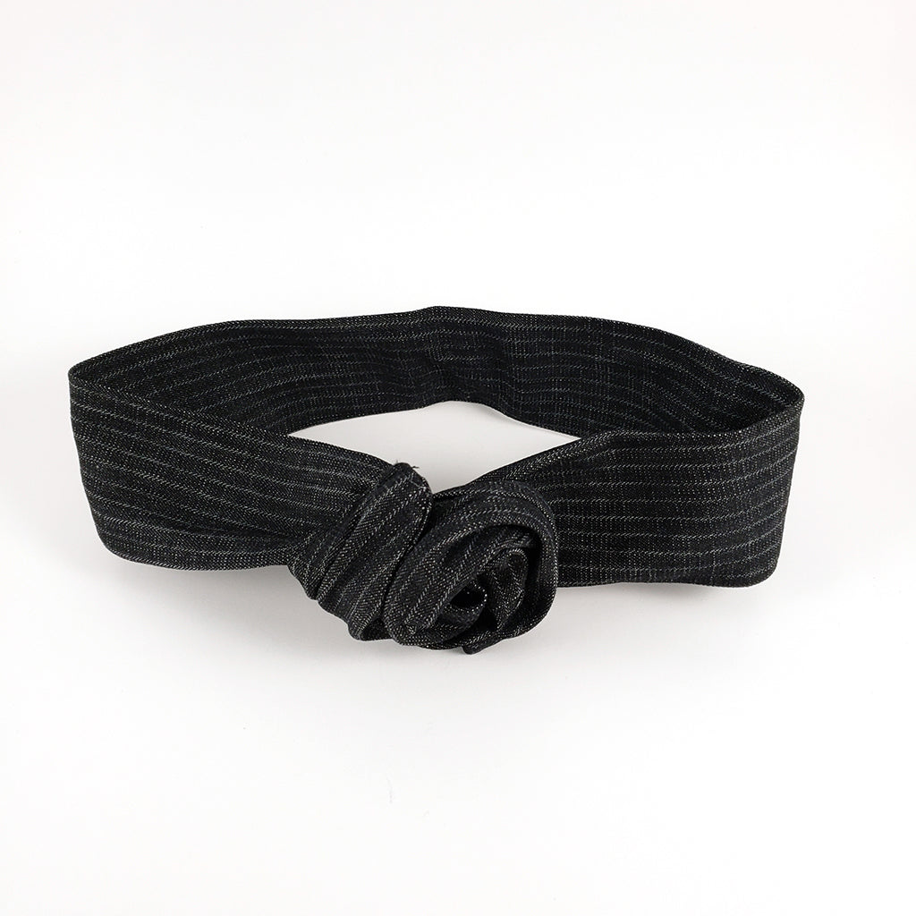 Bandeau à torsader - Denim noir - Boutique Articho