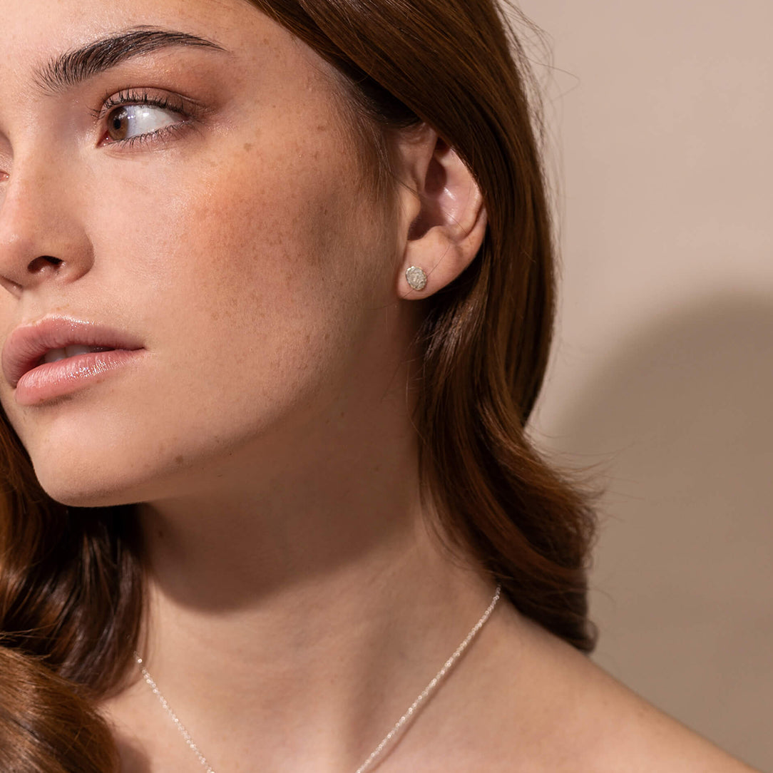 Boucles d'oreilles clous texturés - ÉLISE - Boutique Articho