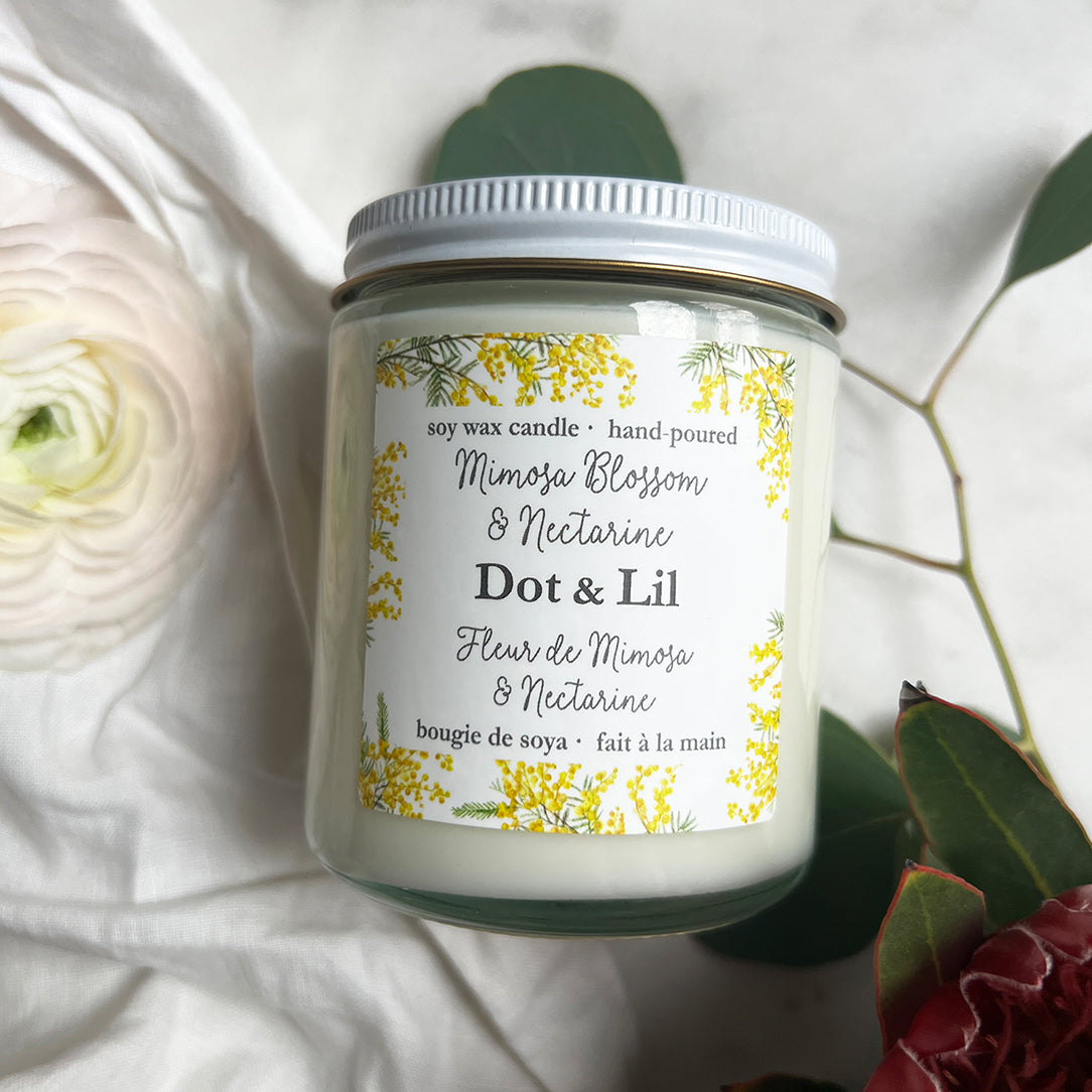 Bougie de soya - Mimosa & nectarine - Boutique Articho