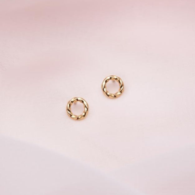 Boucles d'oreilles - mini cercle torsadé - Boutique Articho