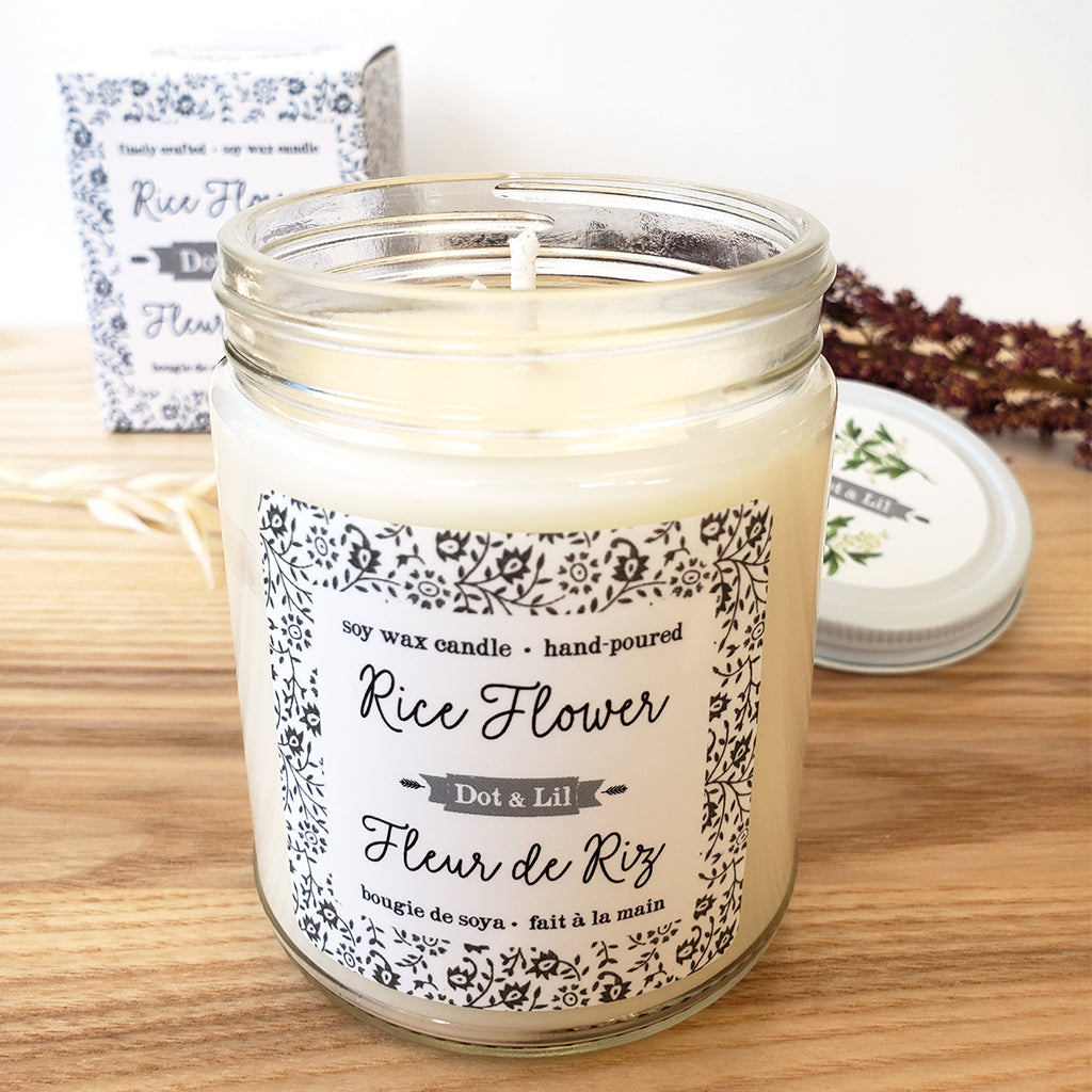 Bougie de soya - Fleur de riz - Boutique Articho