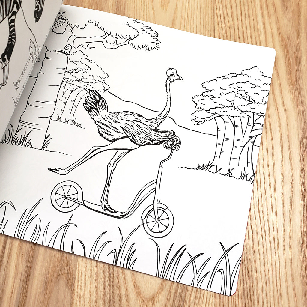 Animaux à vélo - cahier à colorier - Boutique Articho
