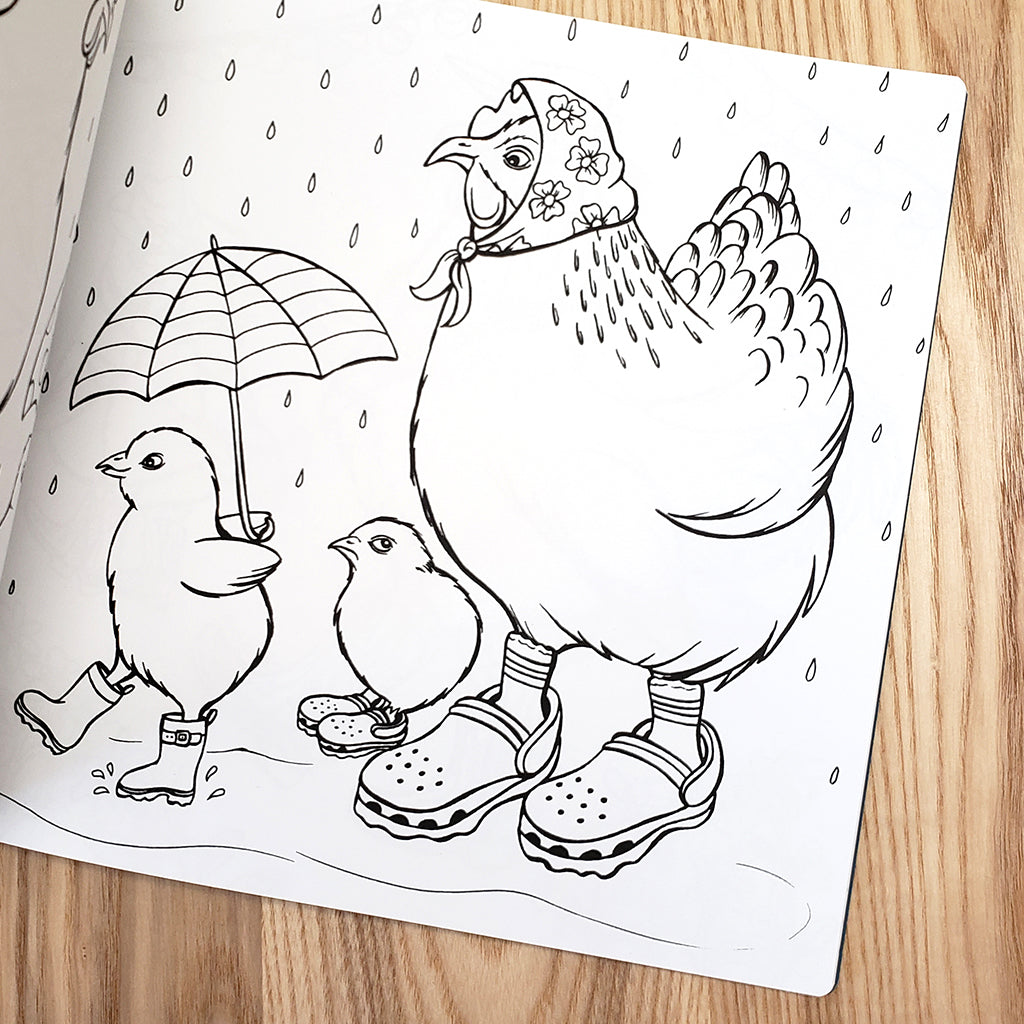 Les poules à la mode - cahier à colorier - Boutique Articho