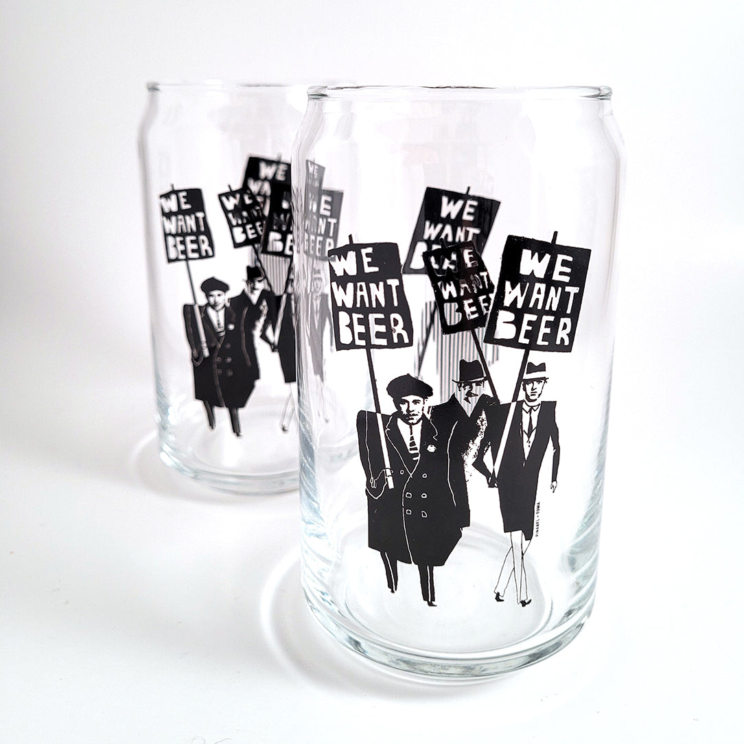 Duo de verres canettes - WE WANT BEER! - Boutique Articho