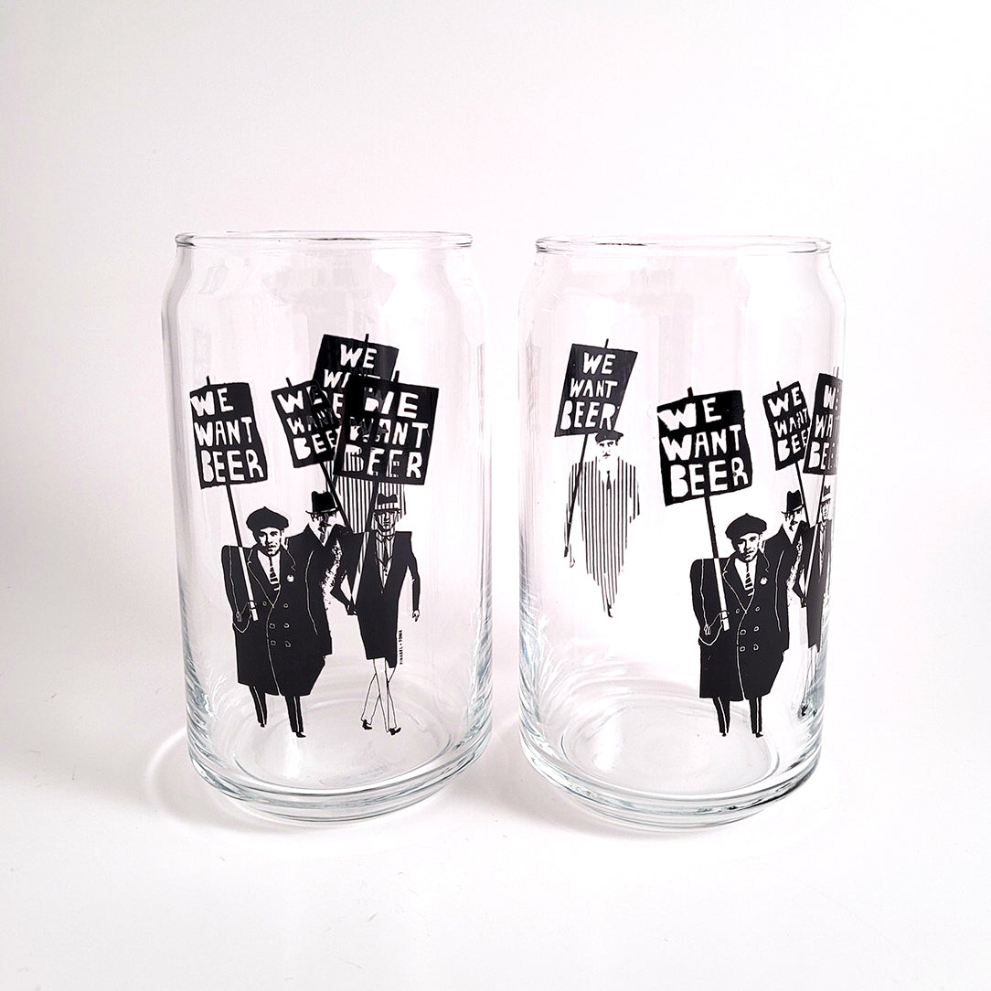 Duo de verres canettes - WE WANT BEER! - Boutique Articho