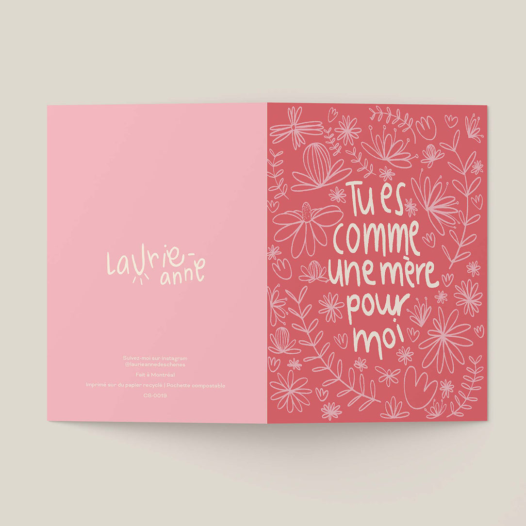 Carte souhait - Tu es comme une mère - Boutique Articho