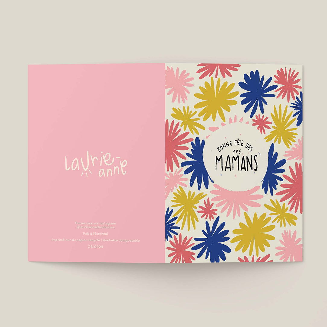 Carte souhait -Bonne fête des mamans - Boutique Articho