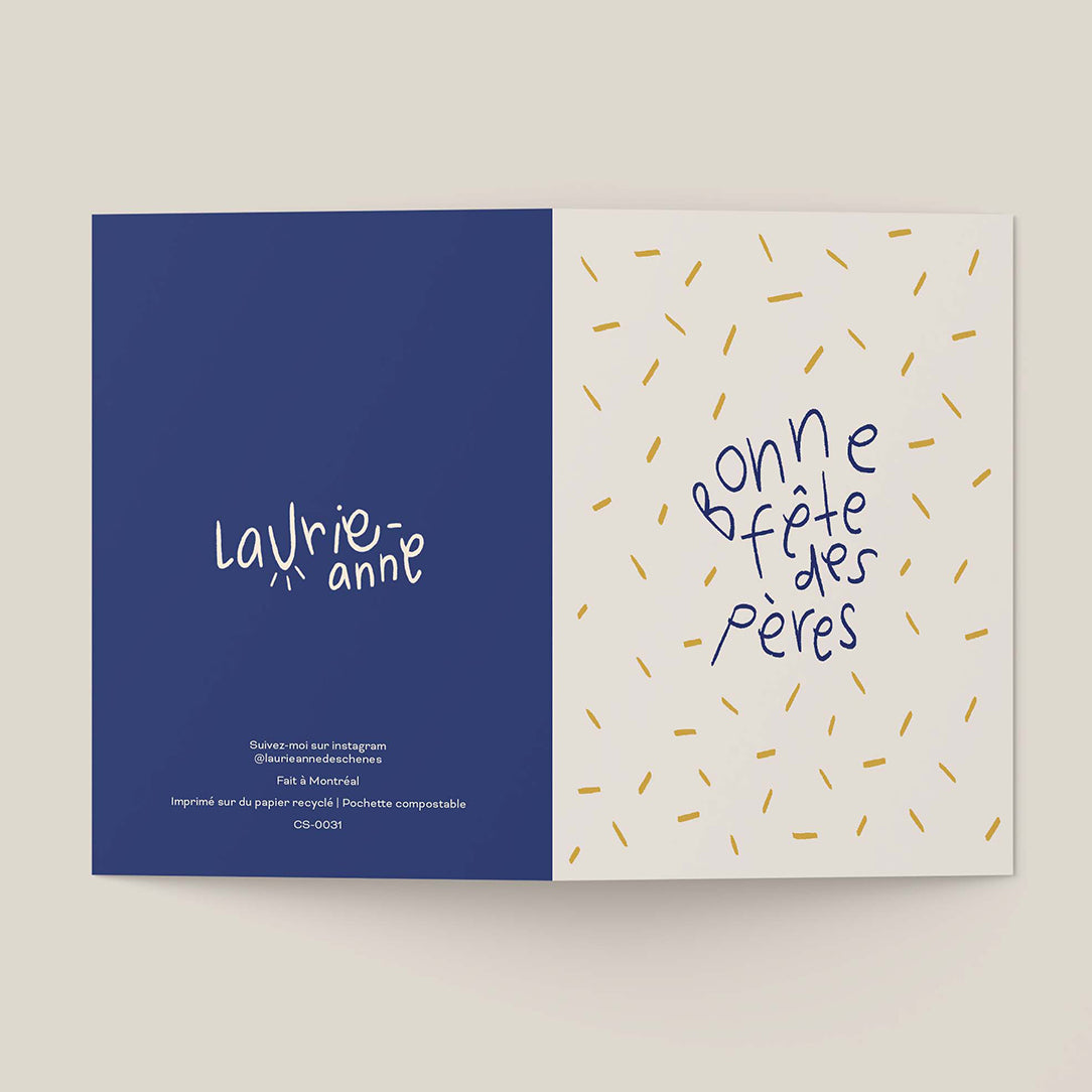 Carte souhait - Bonne fête des pères - Boutique Articho