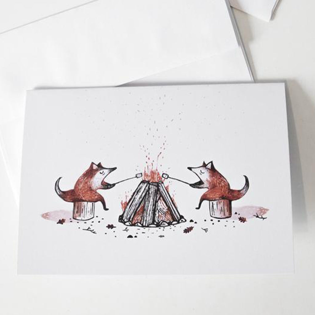 Carte de souhaits - Feu de camp - Boutique Articho