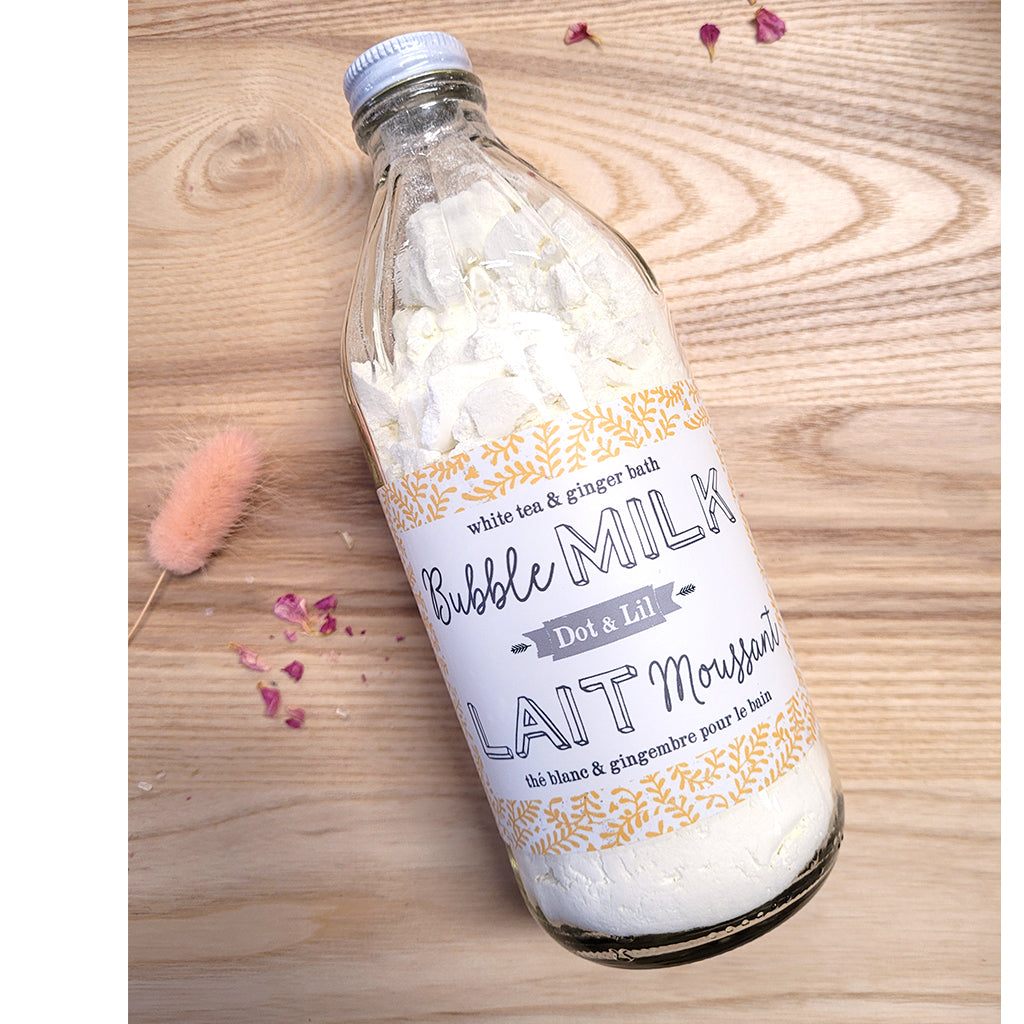 Lait de bain moussant - thé blanc & gingembre - Boutique Articho