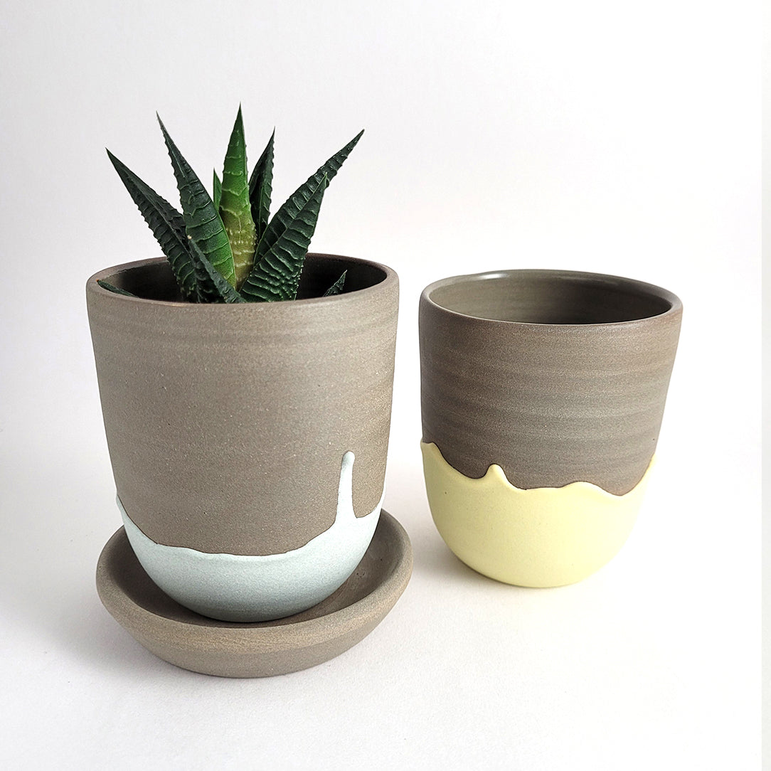 Petit cache-pot avec soucoupe - Boutique Articho