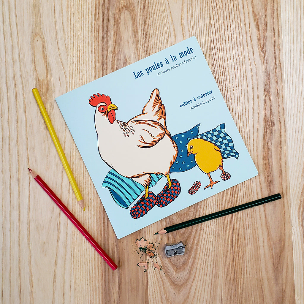 Les poules à la mode - cahier à colorier - Boutique Articho