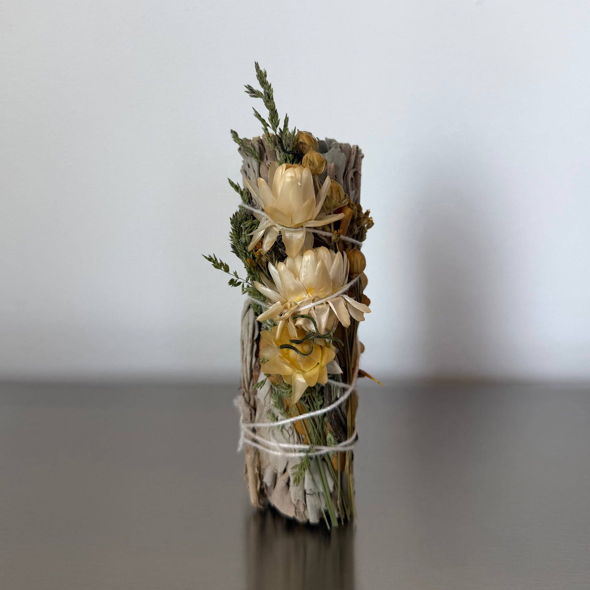 Bâton de sauge blanche | Immortelles + linen