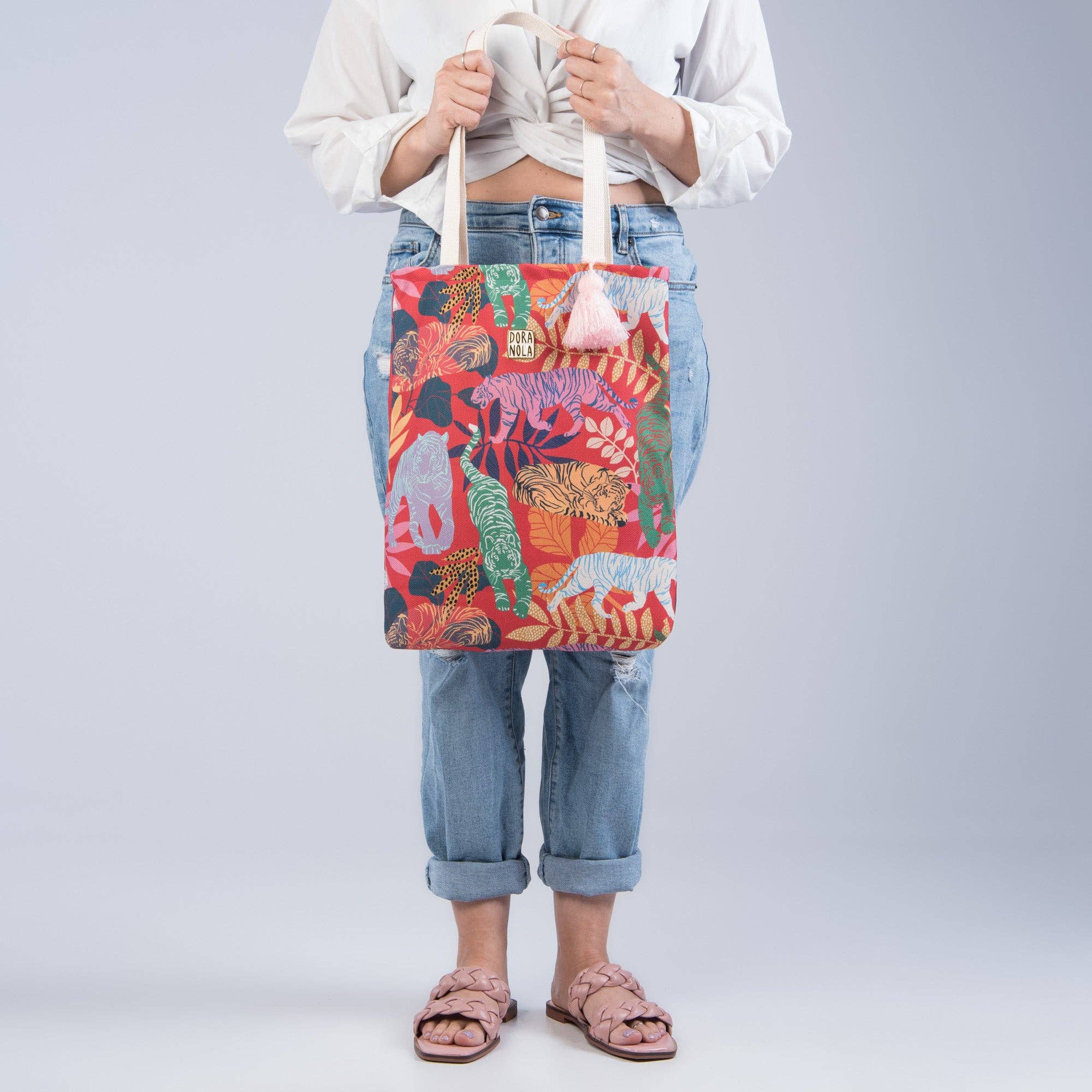 Tigress, sac fourre-tout avec pompon
