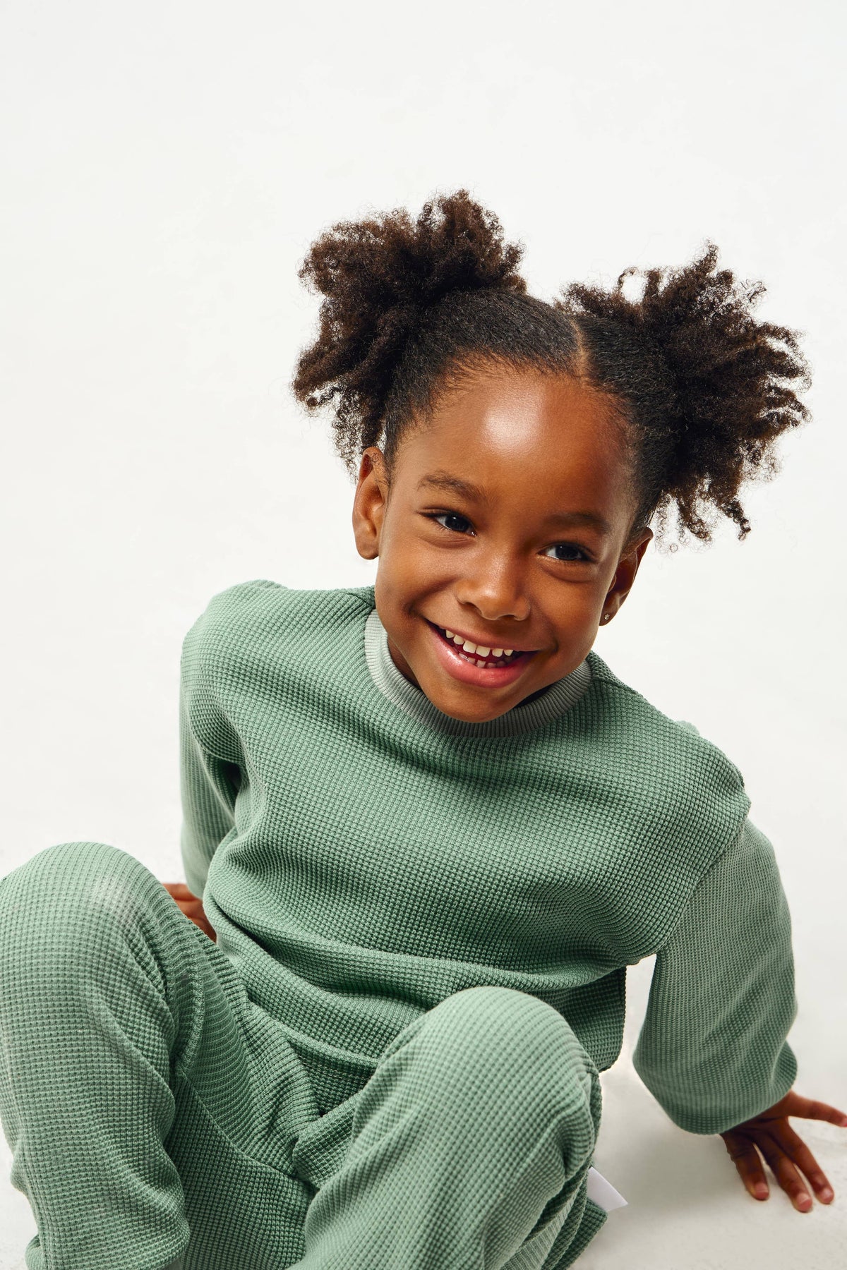 Pull gaufré « Grandis avec moi » | Vert