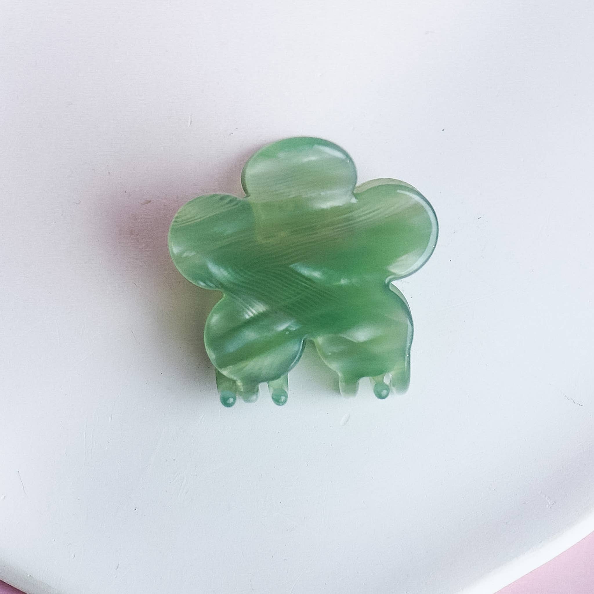 The Mila - barrette fleur verte