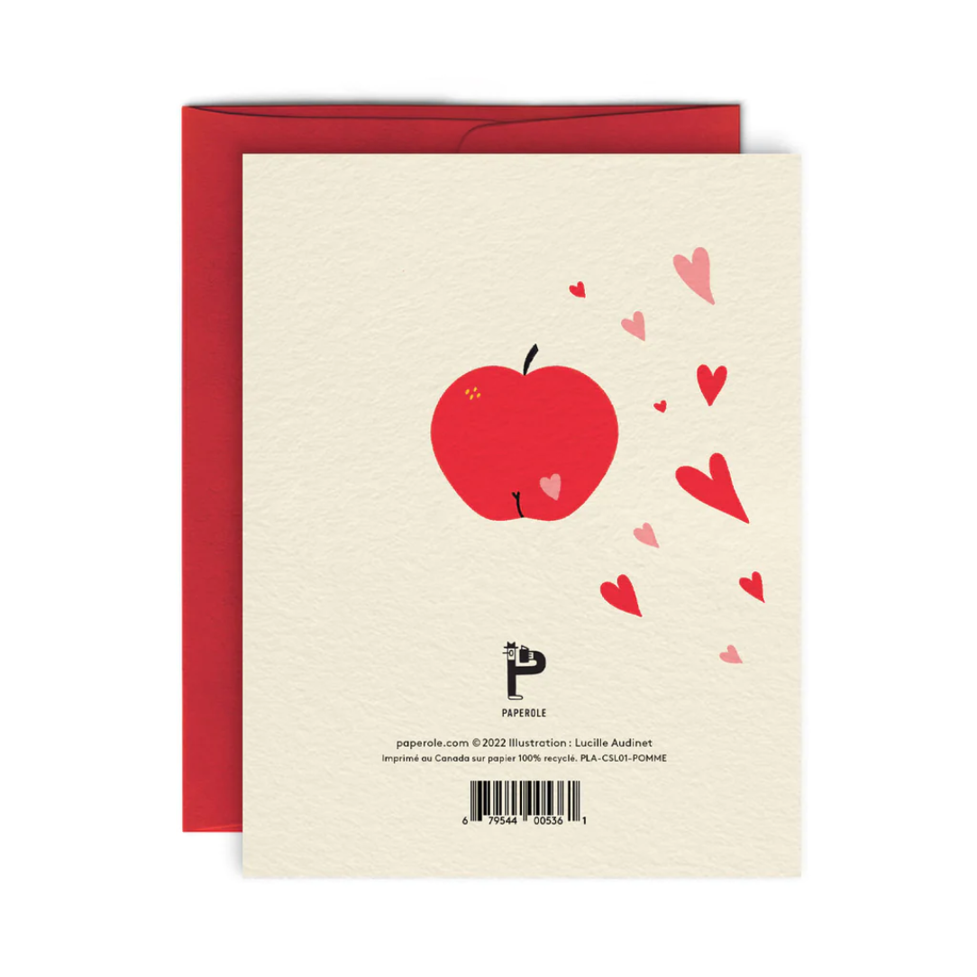 Pomme d'amour - carte de souhaits