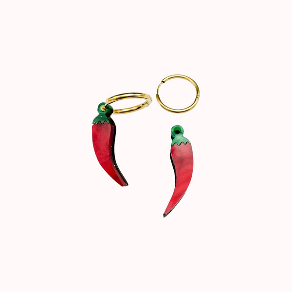 Piment - boucles d'oreilles