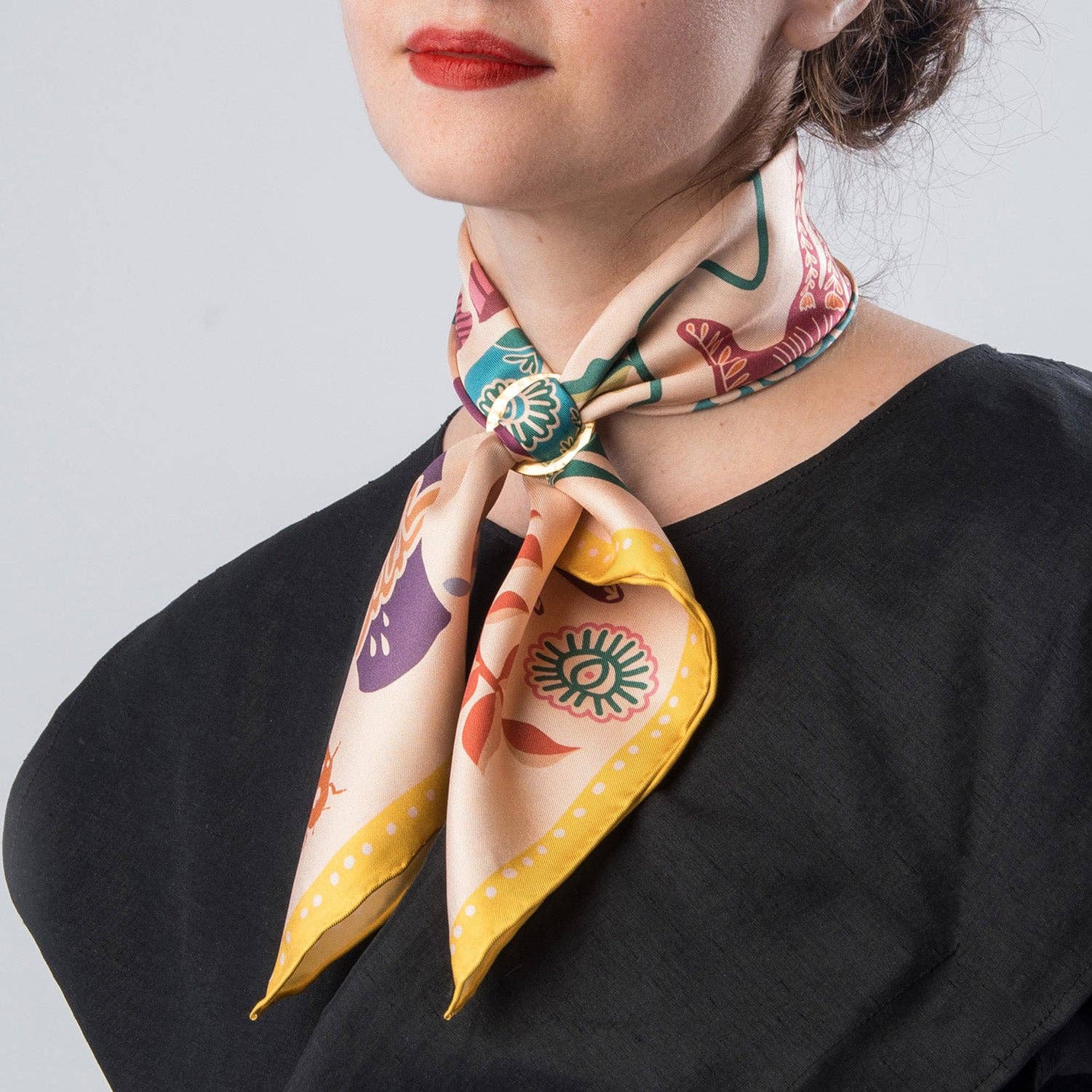 Anneau de foulard en or, petit