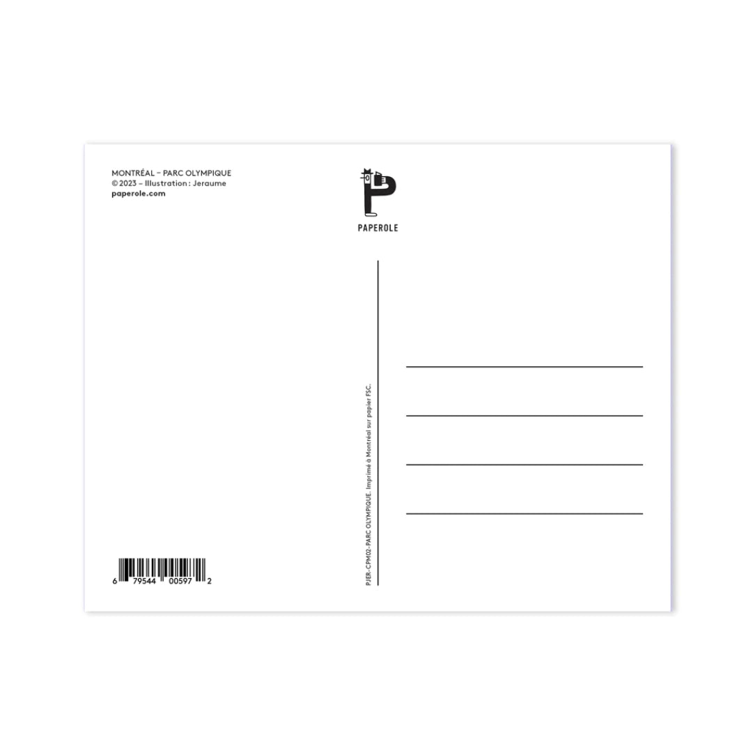 Parc Olympique - carte postale - Boutique Articho