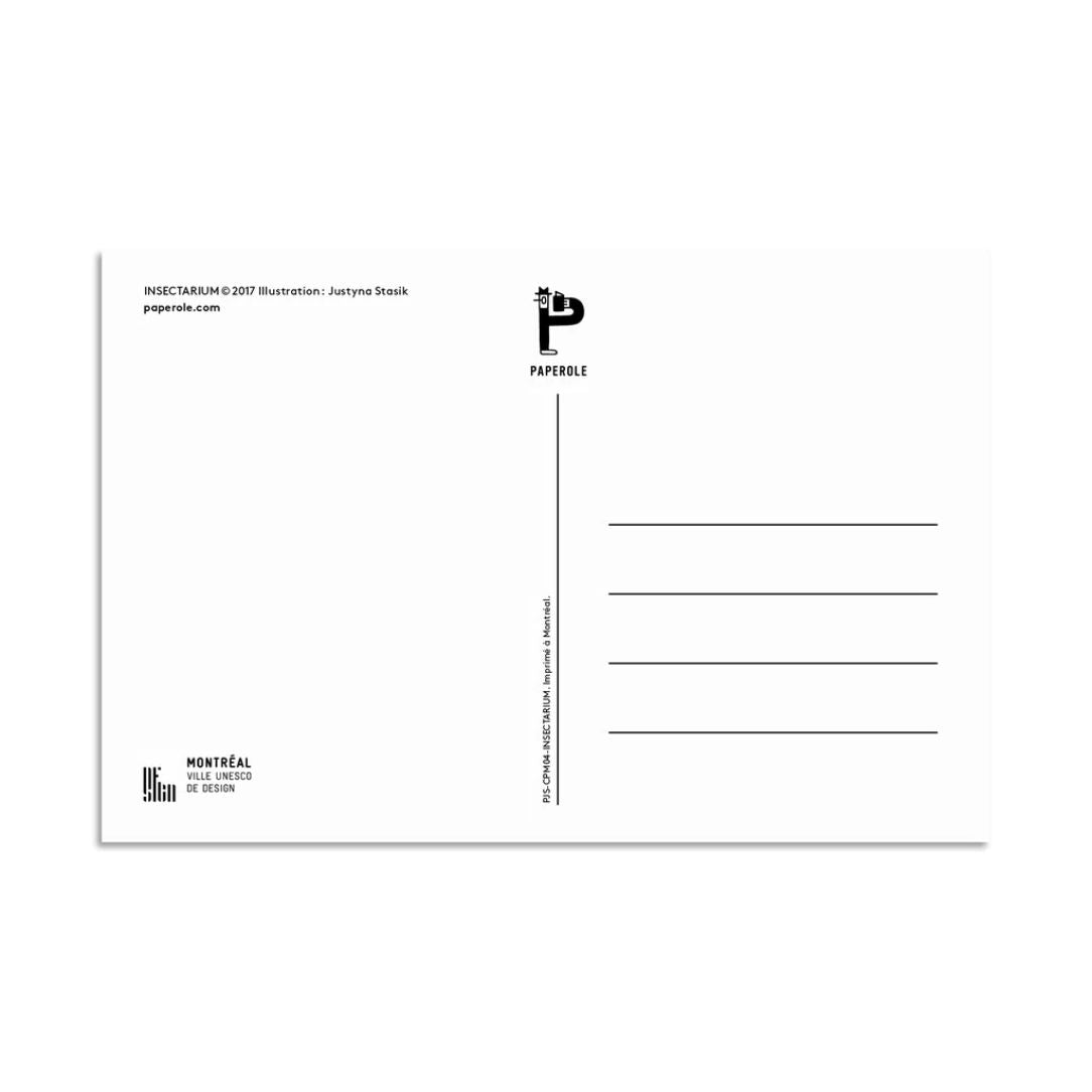 Insectarium - carte postale - Boutique Articho
