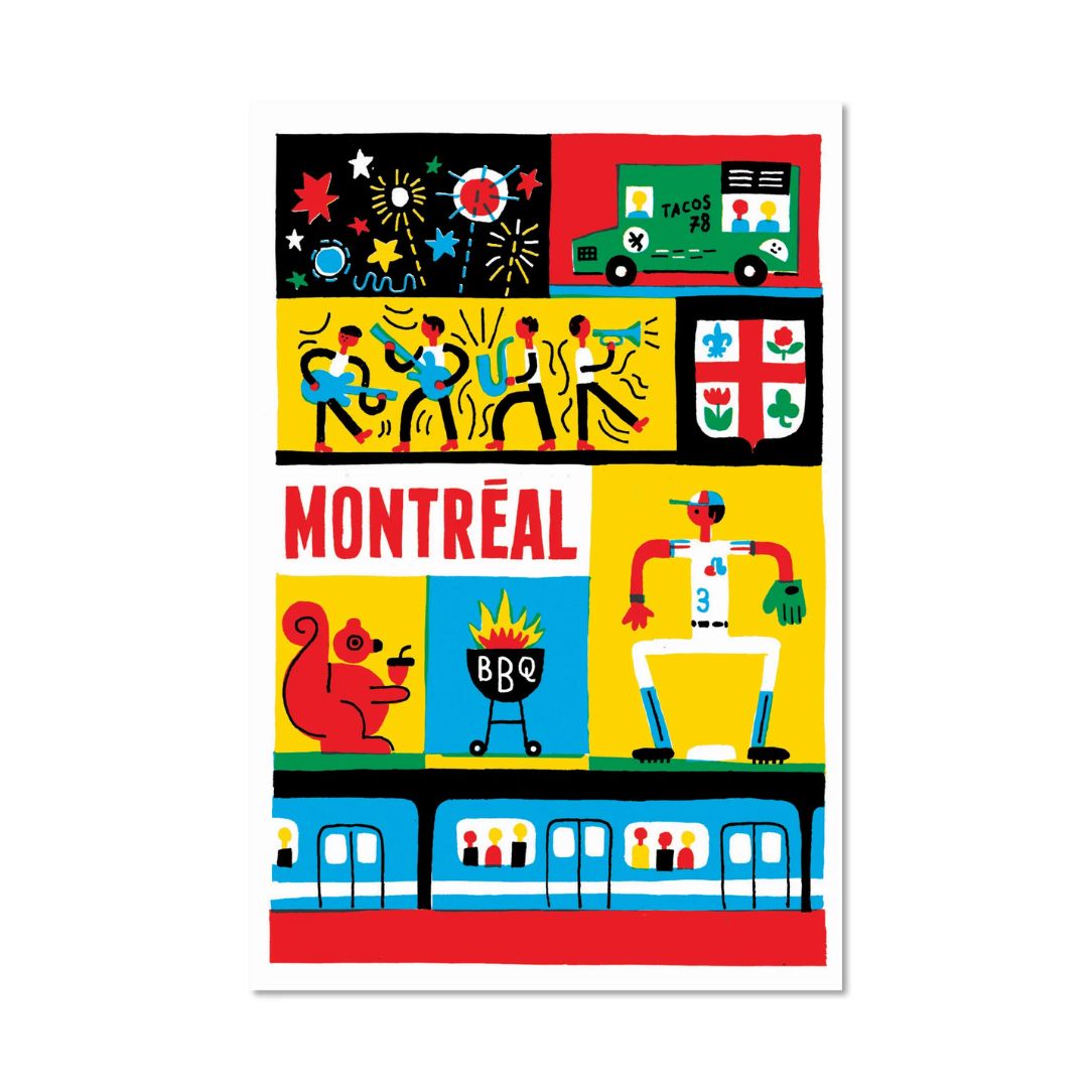 Montreal été - carte postale - Boutique Articho