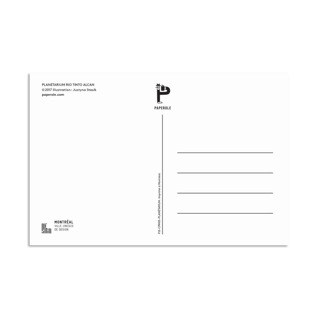 Planétarium - carte postale - Boutique Articho