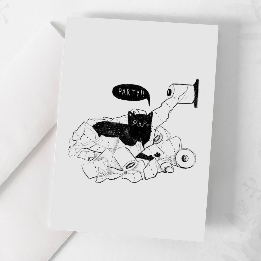 Carte de souhaits - Party de chat - Boutique Articho